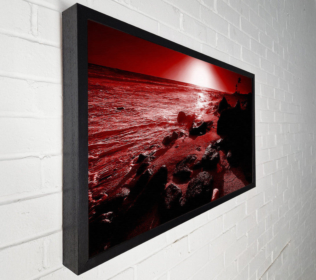  A Canvas Print of Evening Glow Red Canvas Art