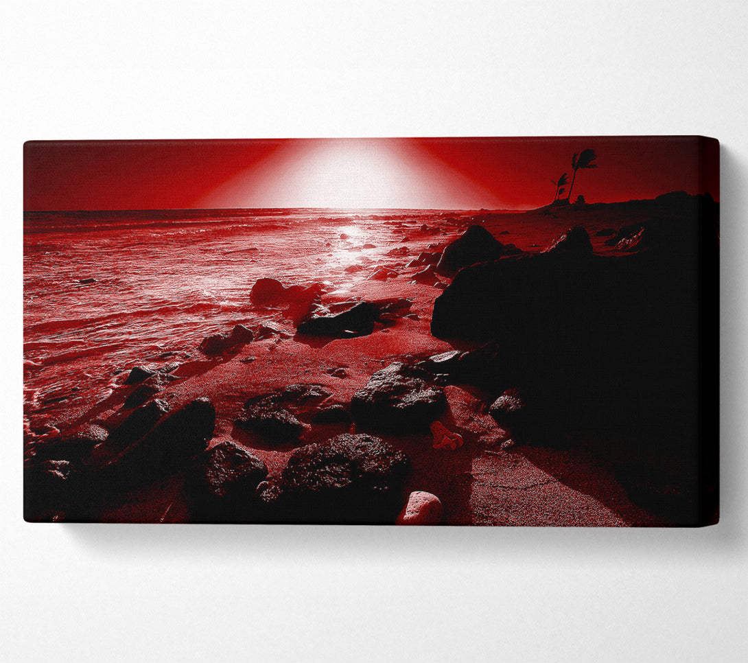  A Canvas Print of Evening Glow Red Canvas Art