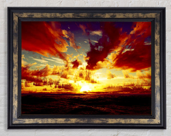 Day Break Clouds Framed Print
