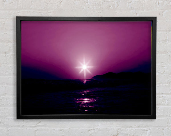 Sunstar Purple Framed Print