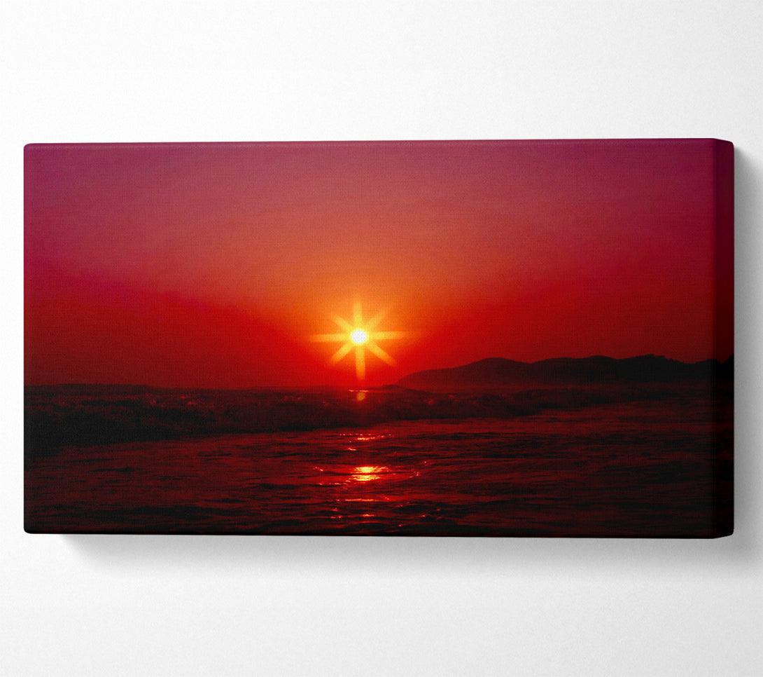  A Canvas Print of Sunstar Red Canvas Art
