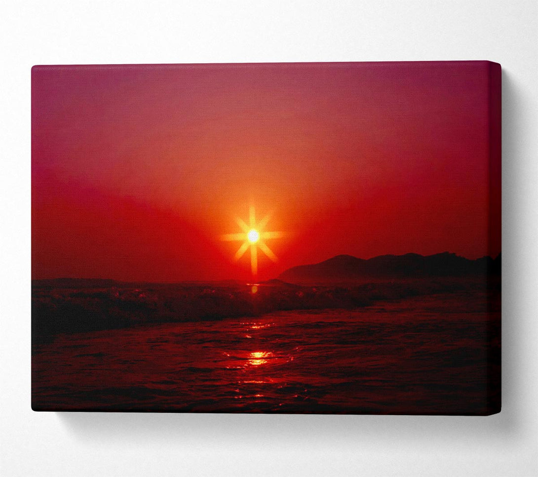  A Canvas Print of Sunstar Red Canvas Art