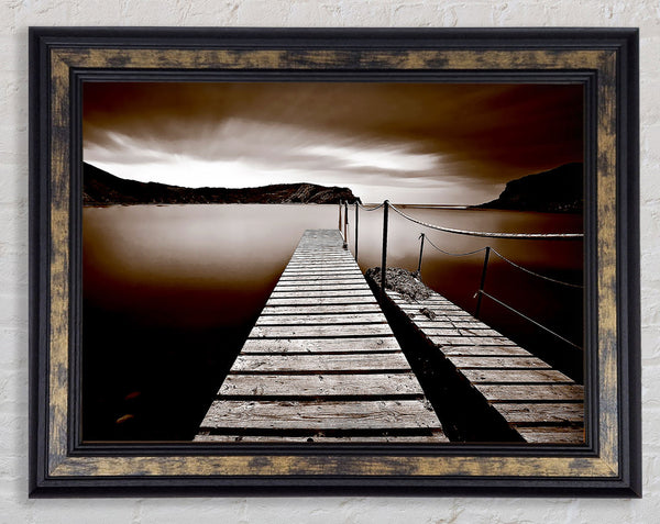 AbstractBrown Pier Framed Print