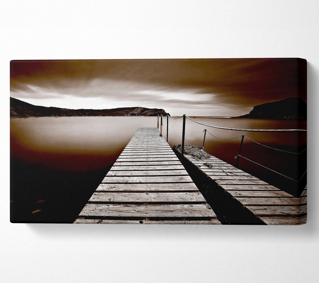  A Canvas Print of AbstractBrown Pier Canvas Art