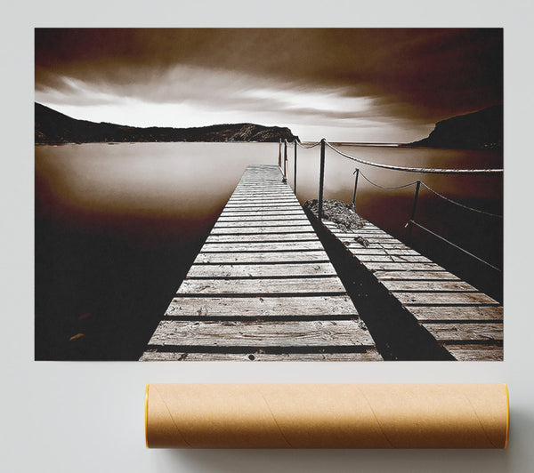 Abstractbrown Pier Giclee Print