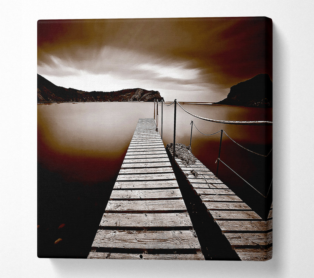  A Canvas Print of AbstractBrown Pier Canvas Art