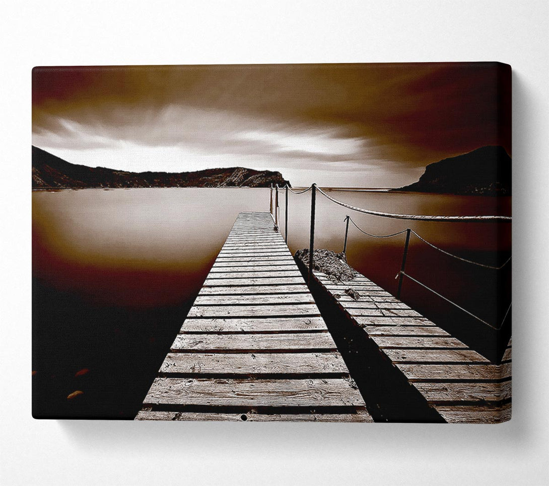 A Canvas Print of AbstractBrown Pier Canvas Art