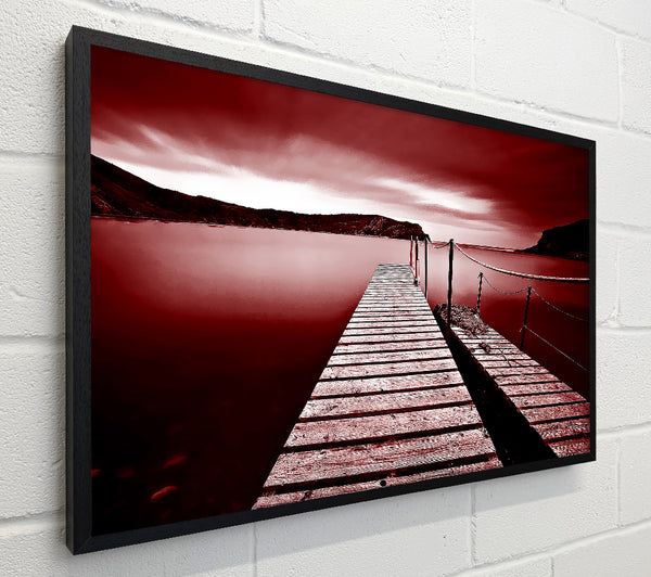 Red Abstract Pier