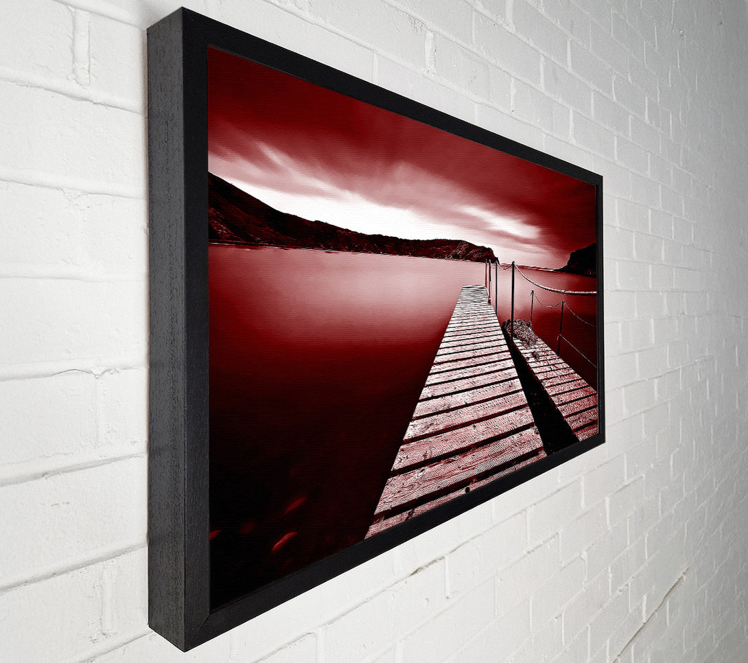  A Canvas Print of Red Abstract Pier Canvas Art