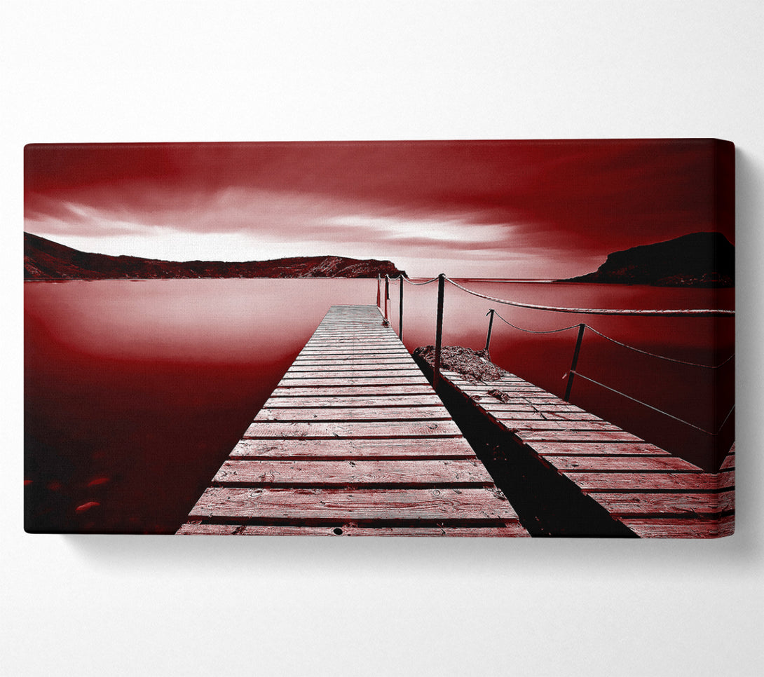  A Canvas Print of Red Abstract Pier Canvas Art