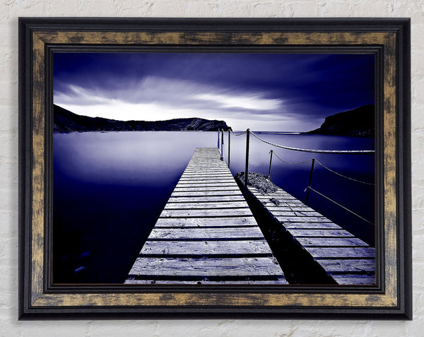 Abstract Pier Purple Framed Print