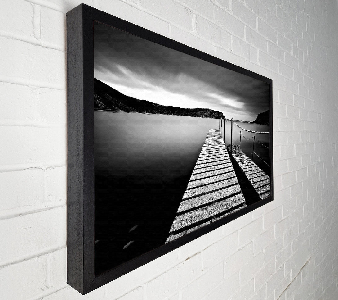  A Canvas Print of Abstract Pier B n W Canvas Wall Art