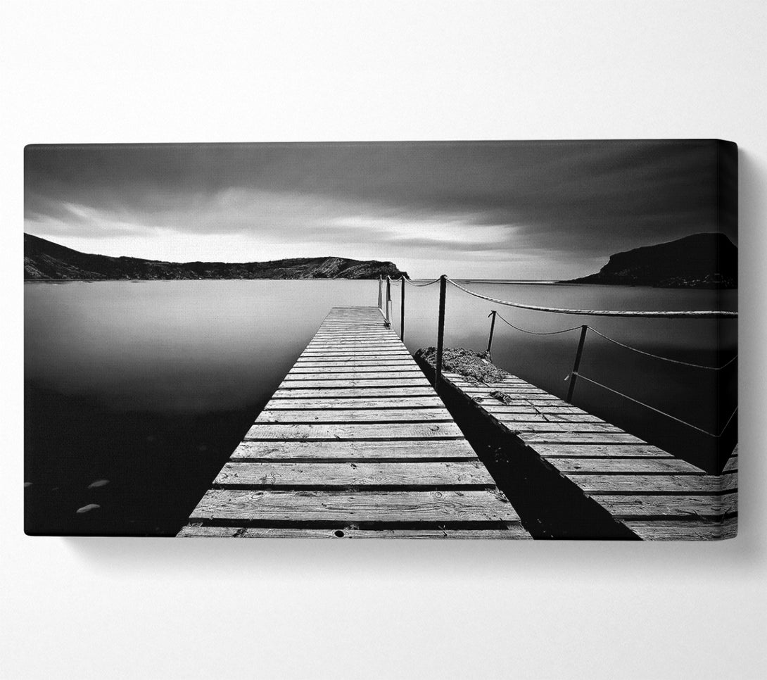  A Canvas Print of Abstract Pier B n W Canvas Wall Art