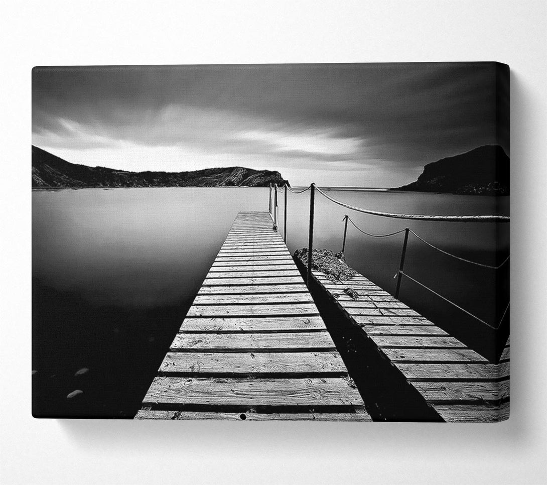  A Canvas Print of Abstract Pier B n W Canvas Wall Art