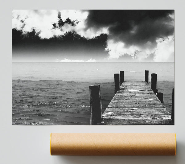 Black And White Pier Print