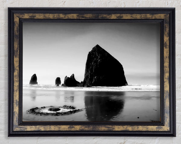 Turning Of The Tides B n W Framed Print