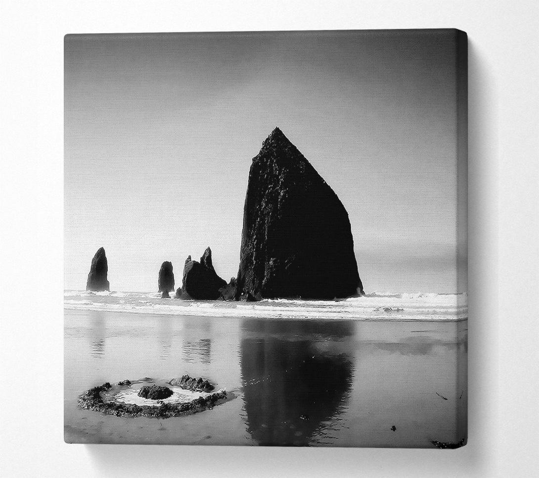  A Canvas Print of Turning Of The Tides B n W Canvas Print