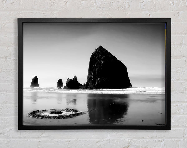 Turning Of The Tides B n W Framed Print