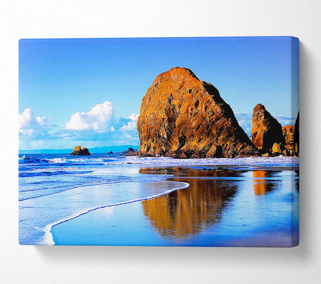  A Canvas Print of Beach Rocks Canvas Print