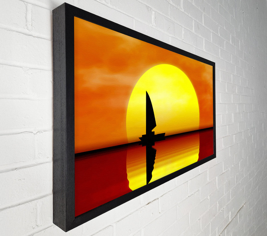  A Canvas Print of Boat Sailing In The Sunset Canvas Art