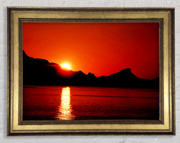 Coastal Sundown Framed Print