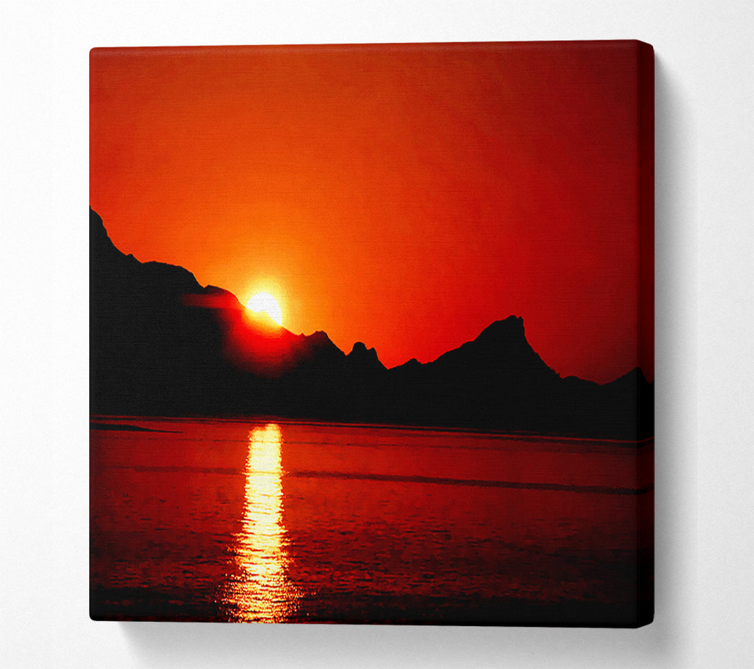  A Canvas Print of Coastal Sundown Canvas Print
