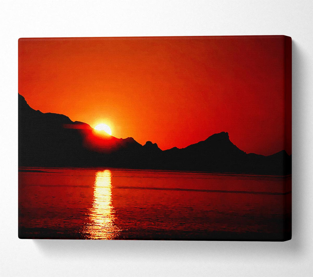  A Canvas Print of Coastal Sundown Canvas Print