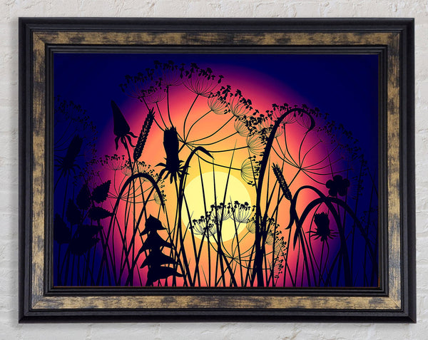 Flower Sun Glow Framed Print