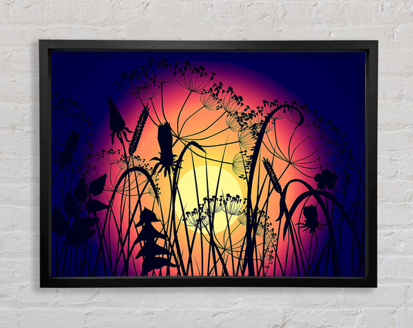 Flower Sun Glow Framed Print