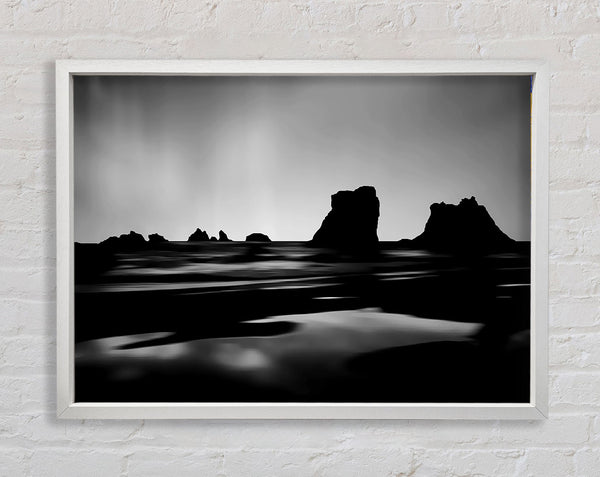Black And White Ocean Framed Print