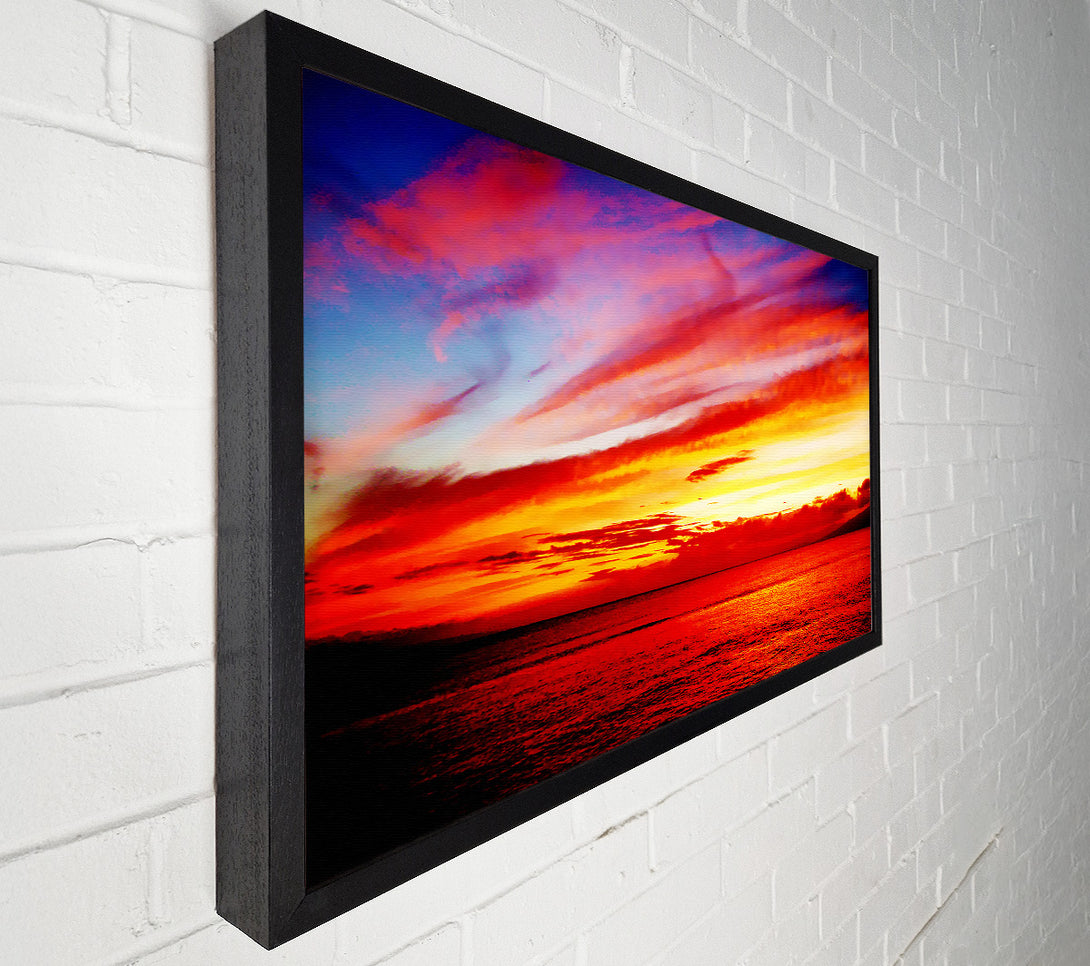  A Canvas Print of Red Ocean Calm Canvas Art