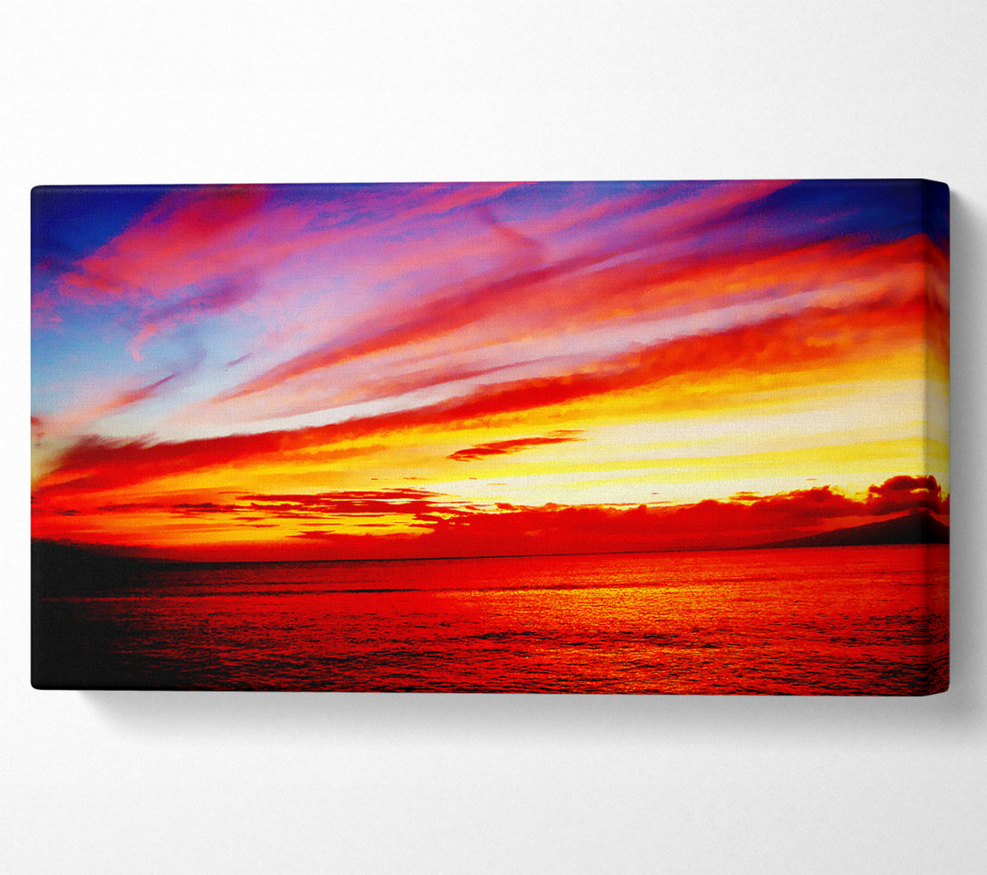  A Canvas Print of Red Ocean Calm Canvas Art