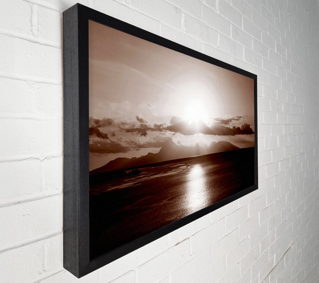  A Canvas Print of Chocolate Ocean Reflections Canvas Wall Art