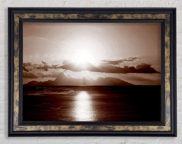 Chocolate Ocean Reflections Framed Print