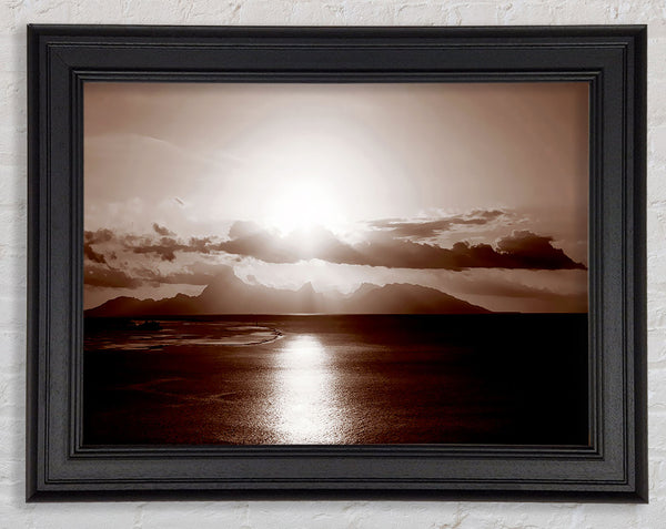 Chocolate Ocean Reflections Framed Print