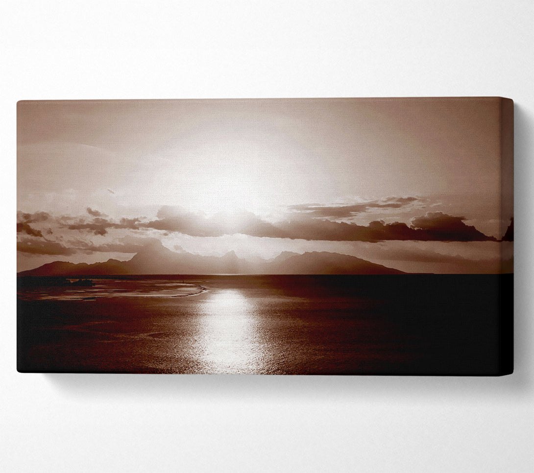  A Canvas Print of Chocolate Ocean Reflections Canvas Wall Art