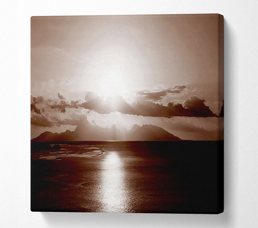  A Canvas Print of Chocolate Ocean Reflections Canvas Wall Art