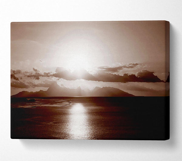  A Canvas Print of Chocolate Ocean Reflections Canvas Wall Art