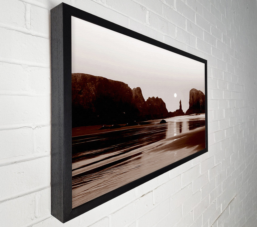  A Canvas Print of Chocolate Ocean Rocks Canvas Wall Art