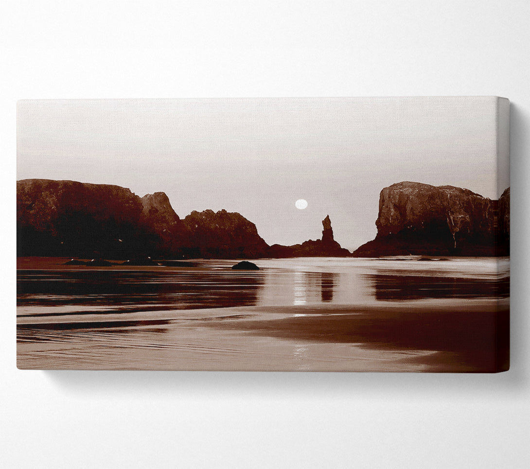  A Canvas Print of Chocolate Ocean Rocks Canvas Wall Art