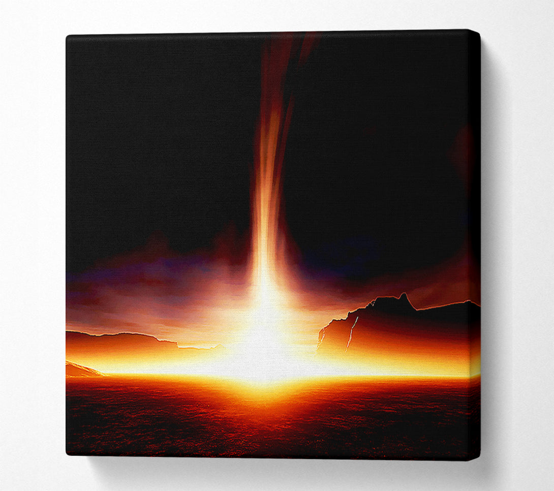  A Canvas Print of Blazing Sun Star Canvas Print