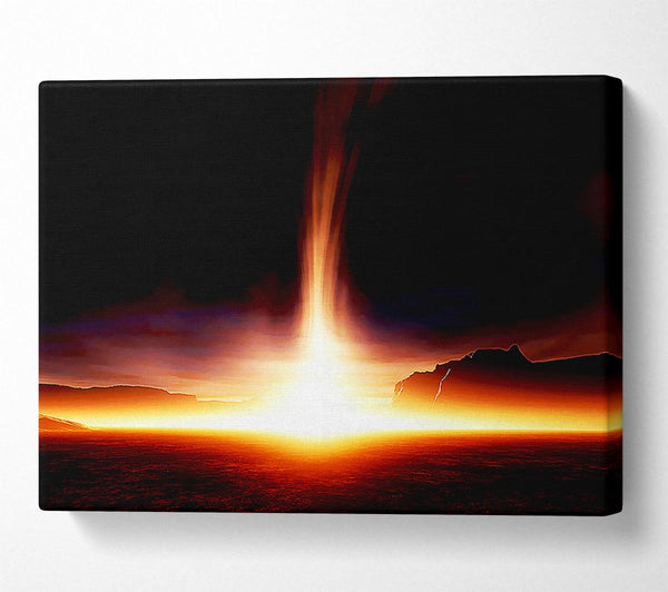  A Canvas Print of Blazing Sun Star Canvas Print