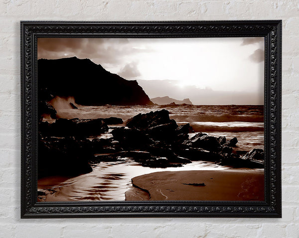 Chocolate Path To The Ocean Framed Print