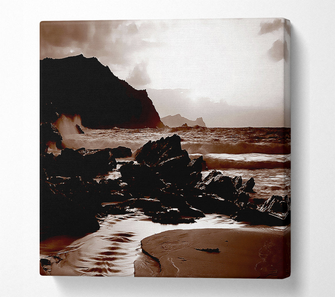  A Canvas Print of Chocolate Path To The Ocean Canvas Print