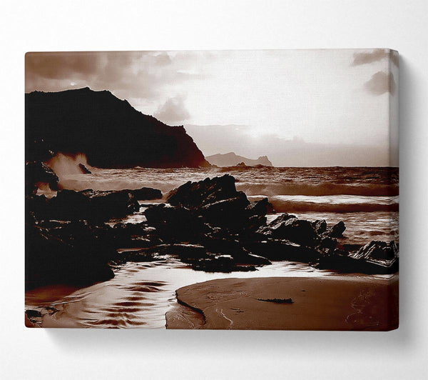  A Canvas Print of Chocolate Path To The Ocean Canvas Print
