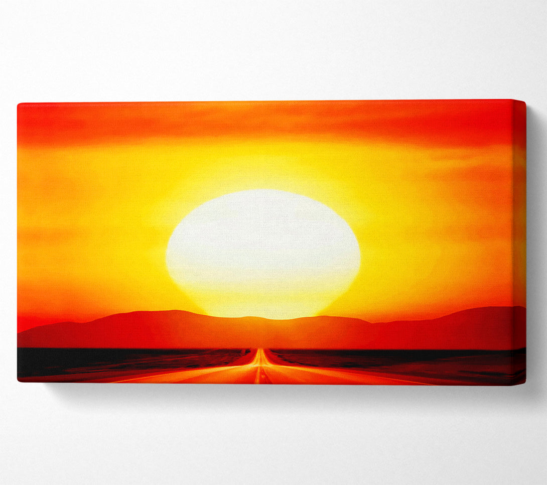  A Canvas Print of The Road To The Golden Sun Canvas Wall Art