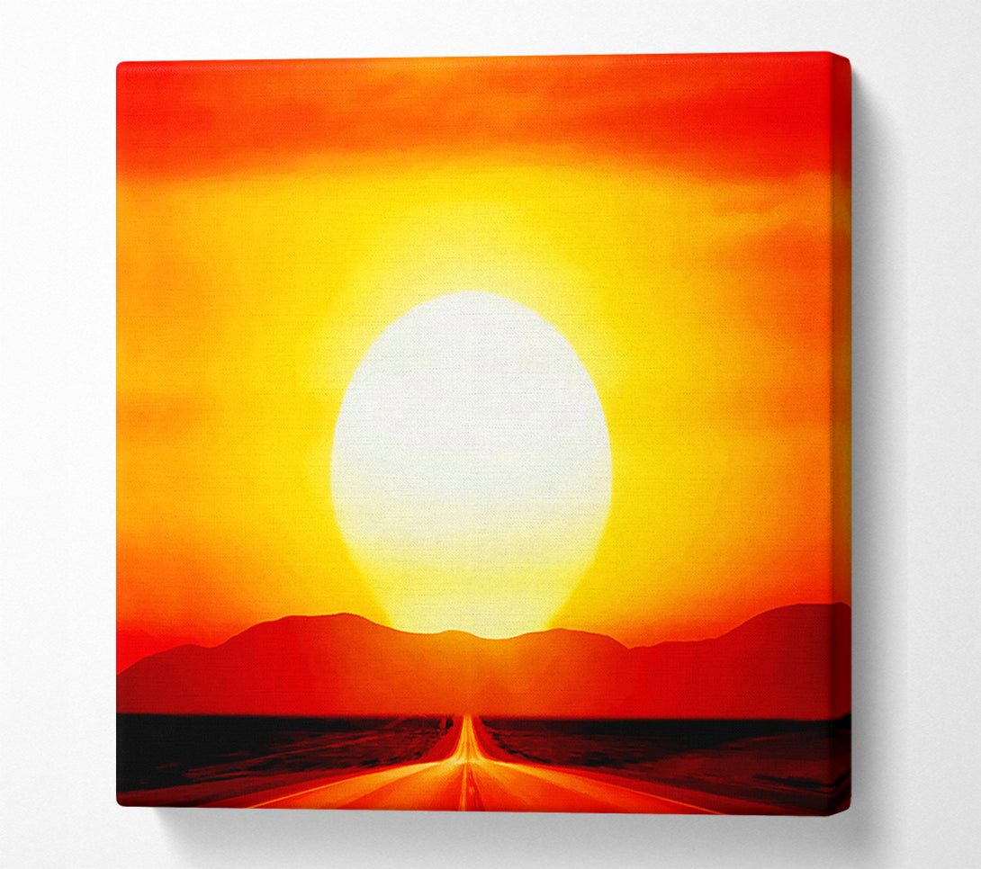  A Canvas Print of The Road To The Golden Sun Canvas Wall Art