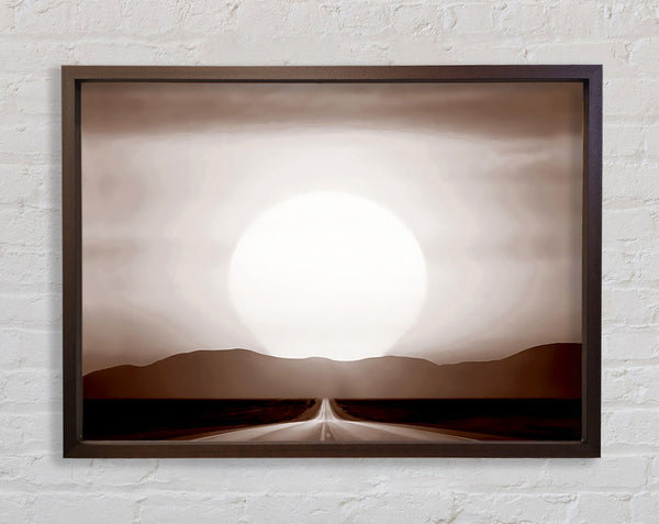 Chocolate Road To The Sun Framed Print