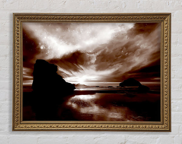 Chocolate Storm Skys Framed Print