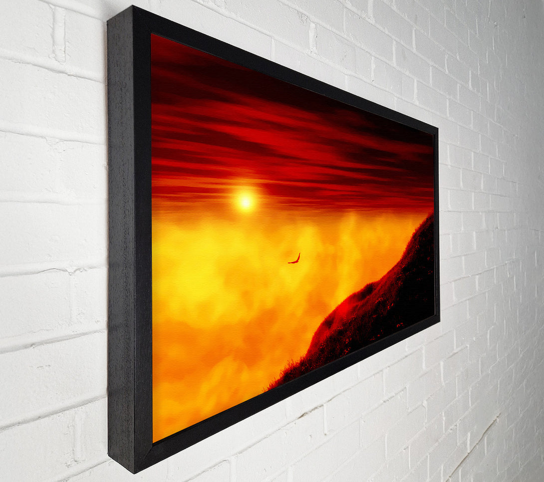  A Canvas Print of Red Sky Above The Clouds Canvas Art